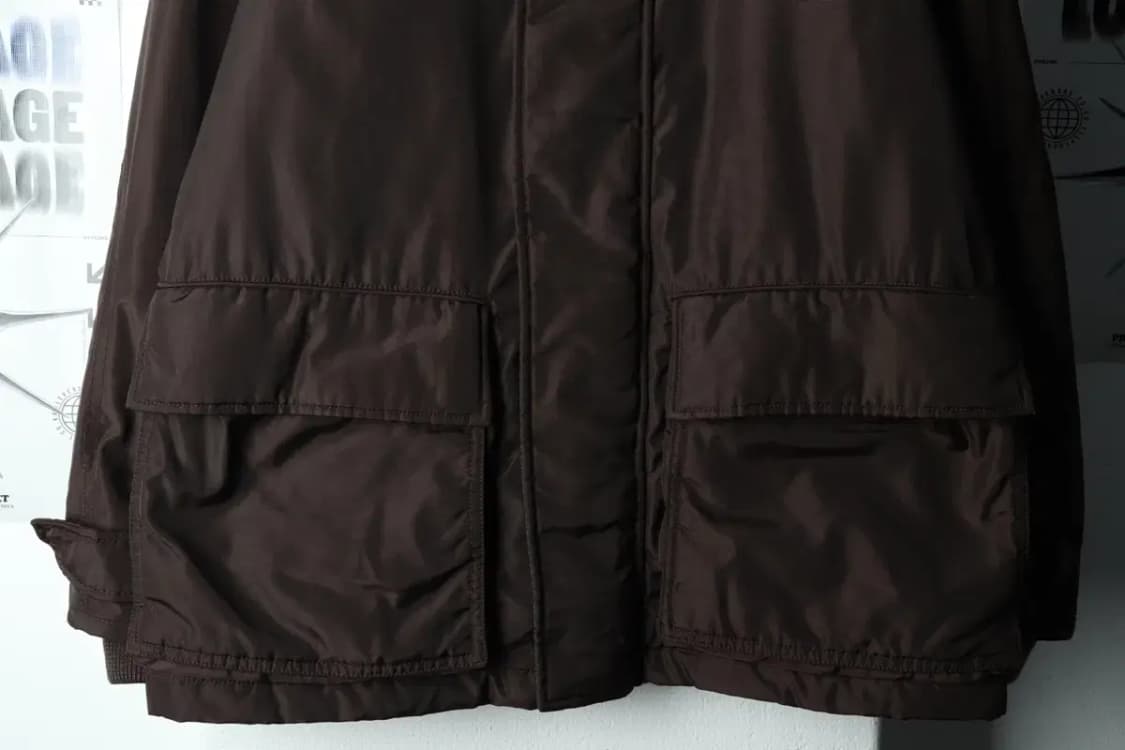 (M-L) 헨리코튼 패딩 점퍼자켓 내피 브라운 올드스쿨-163B2 상품이미지4