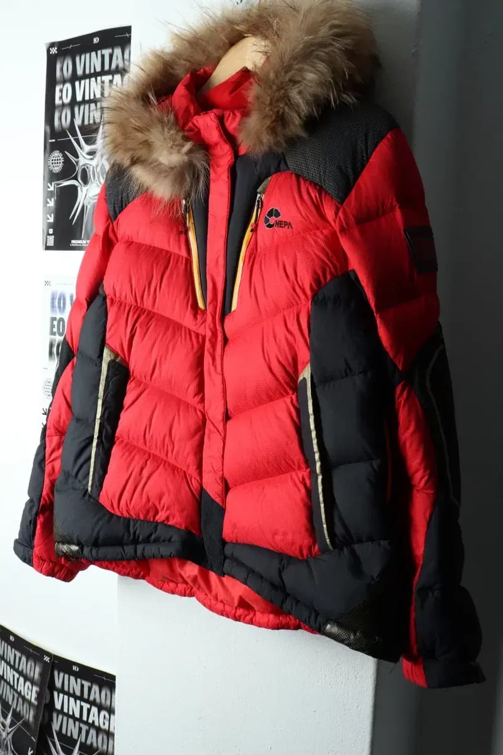 (XL) 네파 패딩 점퍼자켓 구스다운 레드 대장급 빵빵-163B4 상품이미지1