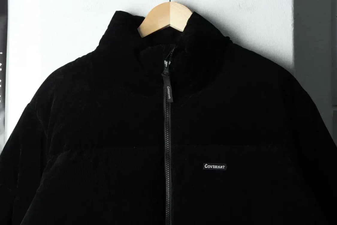 (L-XL) 커버낫 패딩 점퍼자켓 코듀로이 덕다운 블랙 푸퍼-163B6 상품이미지4