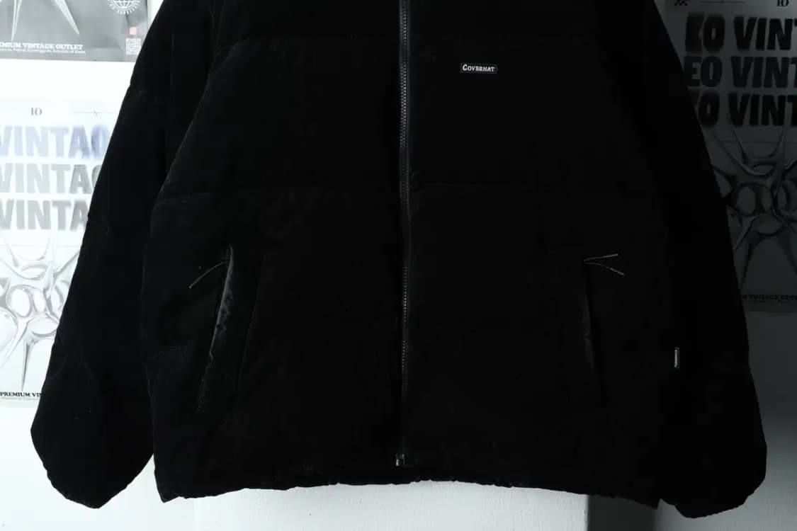 (L-XL) 커버낫 패딩 점퍼자켓 코듀로이 덕다운 블랙 푸퍼-163B6 상품이미지5