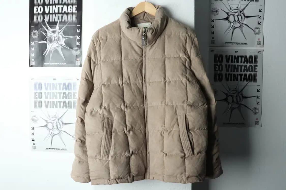 (XL) 헨리코튼 패딩 점퍼자켓 스웨이드 베이지 덕다운-163B7 상품이미지2