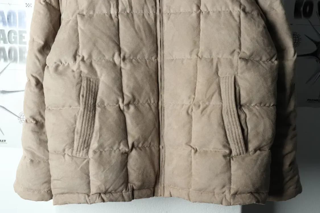 (XL) 헨리코튼 패딩 점퍼자켓 스웨이드 베이지 덕다운-163B7 상품이미지4