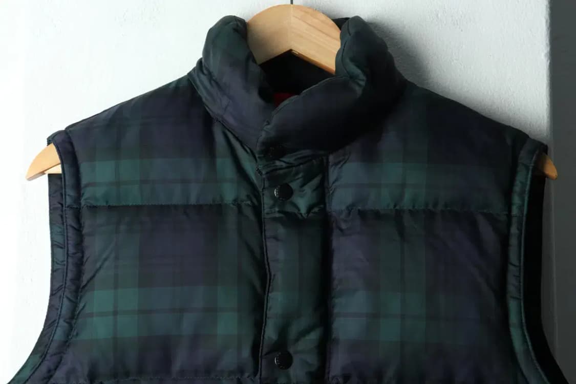 (M-L) 폴로 랄프로렌 패딩 점퍼자켓 조끼 체크 덕다운-163B8 상품이미지3