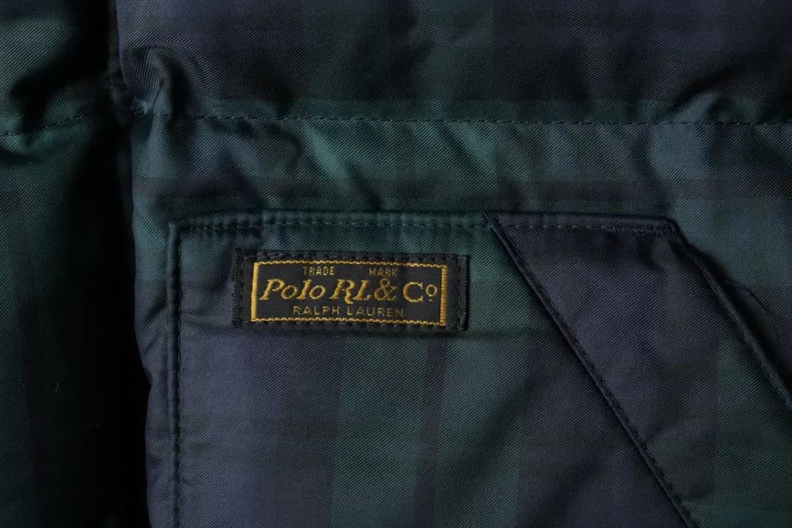 (M-L) 폴로 랄프로렌 패딩 점퍼자켓 조끼 체크 덕다운-163B8 상품이미지5