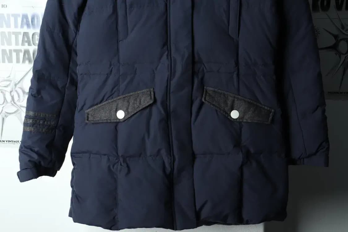 W(M) 아디다스 패딩 점퍼자켓 야상 덕다운 네이비-163BA 상품이미지4