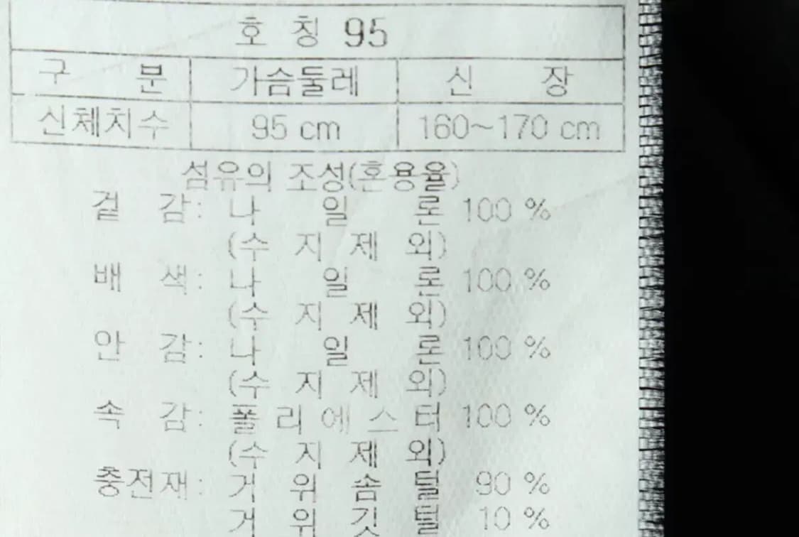 W(L) 코오롱스포츠 패딩 점퍼자켓 구스다운 블랙 한정판-163BD 상품이미지9