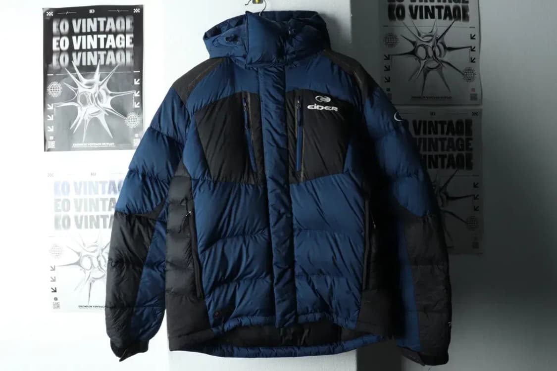 (L) 아이더 패딩 점퍼자켓 구스다운 블루 올드스쿨 대장급-163C0 상품이미지3