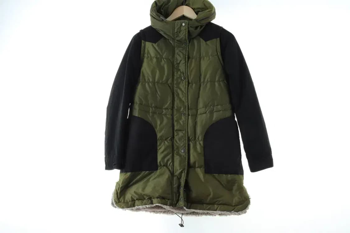 W(S-M) 베네통 패딩 점퍼자켓 덕다운 안감기모 롱-1645B 상품이미지2