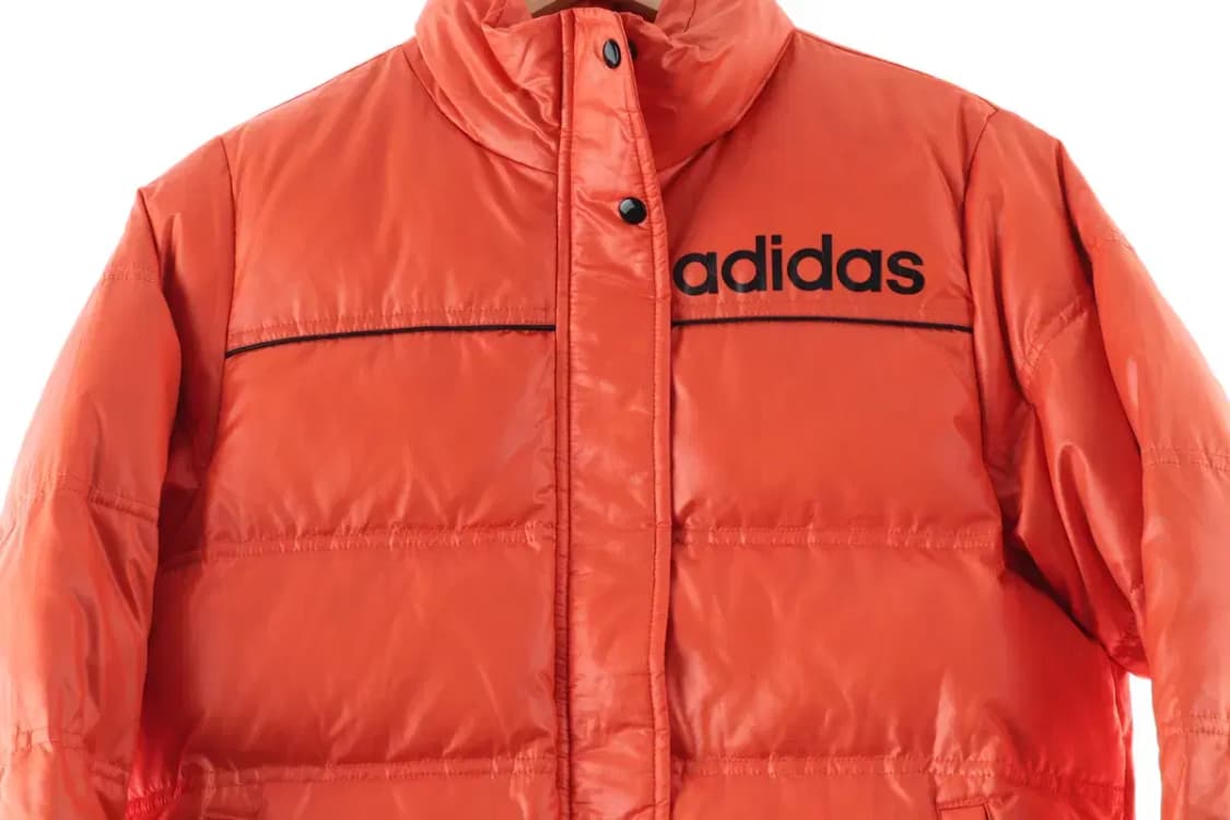 W(M) 아디다스 패딩 점퍼자켓 주황 덕다운 올드스쿨 따뜻-16462 상품이미지3