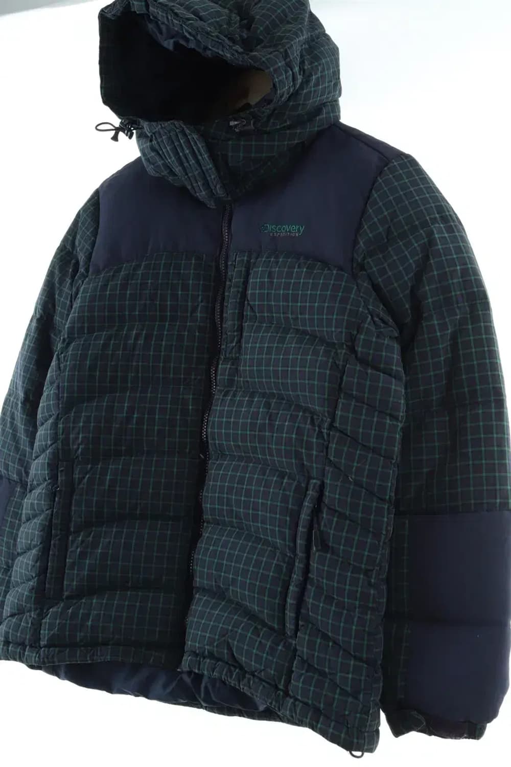 W(S-M) 디스커버리 패딩 점퍼자켓 체크 덕다운 올드스쿨-16467 상품이미지1