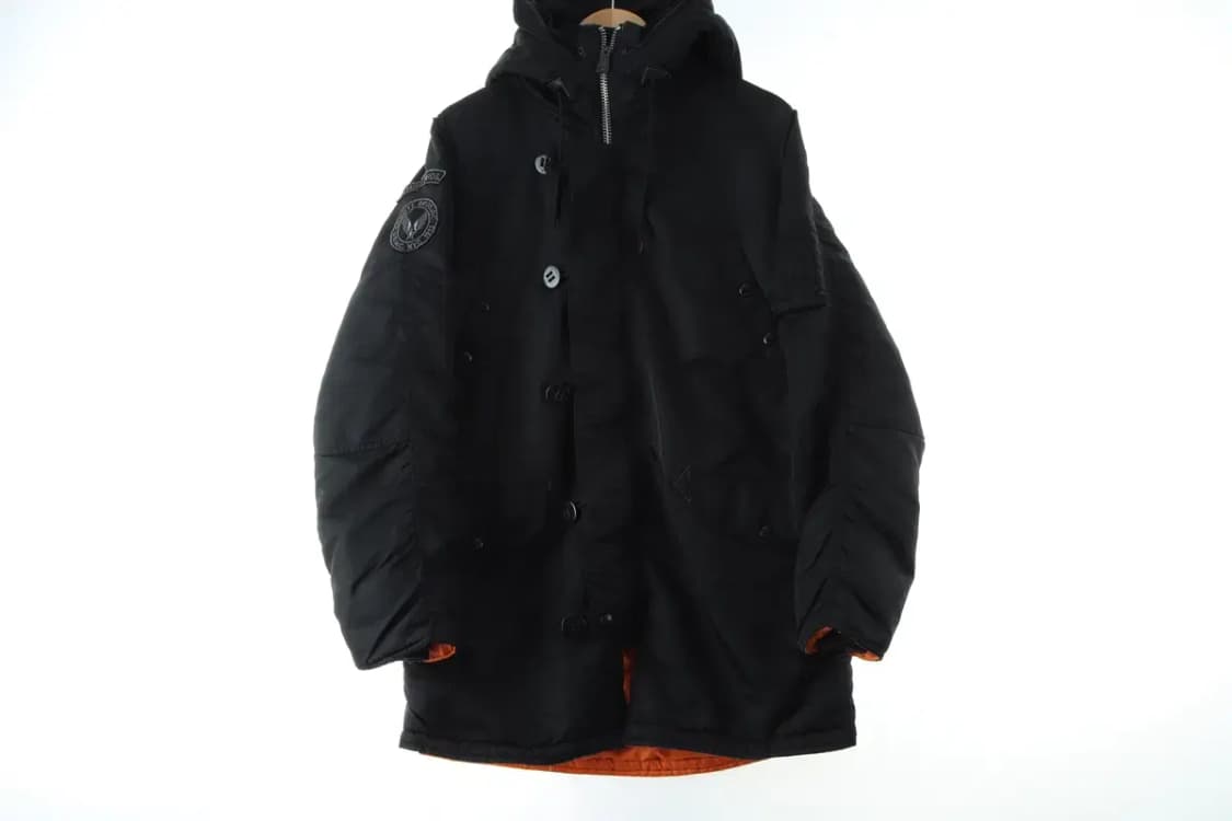 (M-L) 쇼트 패딩 점퍼자켓 블랙 야상 N3B 테크웨어-1646D 상품이미지2