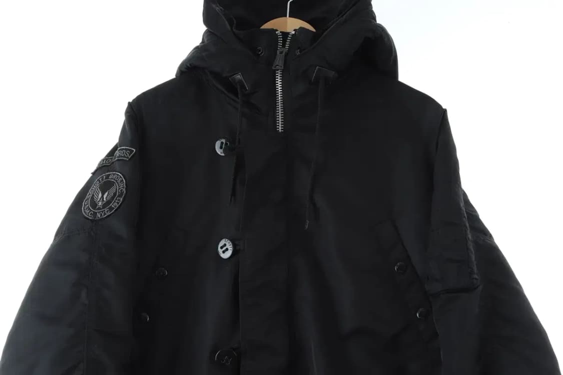 (M-L) 쇼트 패딩 점퍼자켓 블랙 야상 N3B 테크웨어-1646D 상품이미지3