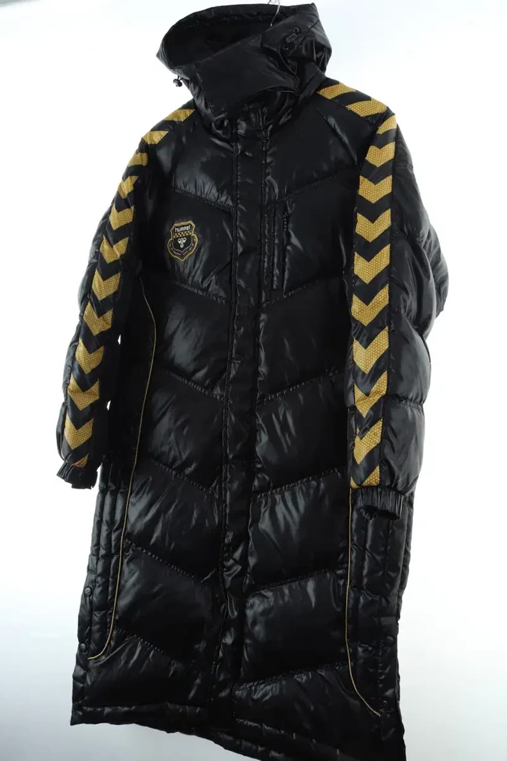(M) 험멜 패딩 점퍼자켓 롱 금장 유광 덕다운-1646F 상품이미지1