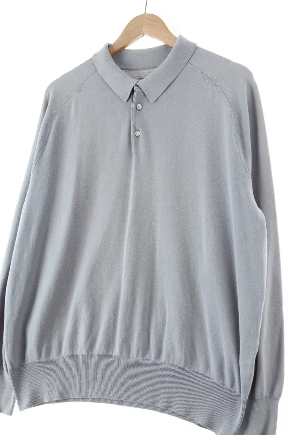 (L) 포터리 카라 긴팔티셔츠 작은오염 사용감 하늘색-16478 상품이미지1