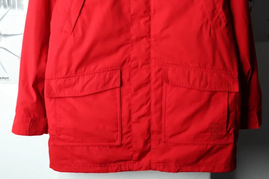 (L) 브랜드빈티지 패딩 점퍼자켓 레드 올드스쿨 롱-1647B 상품이미지4