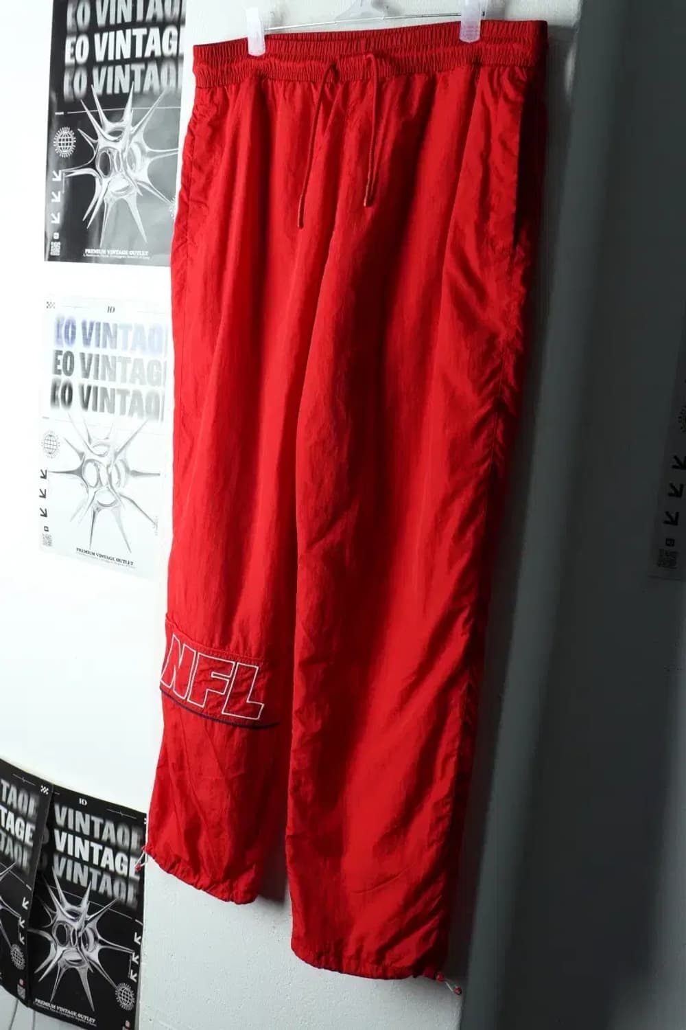 (M-XL) 엔에프엘 트레이닝복 바지 우븐 레드 올드스쿨-22A2 상품이미지1