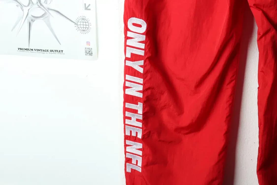 (M-XL) 엔에프엘 트레이닝복 바지 우븐 레드 올드스쿨-22A2 상품이미지6