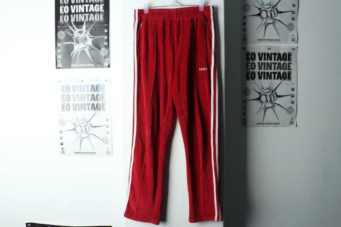 (S) 널디 트레이닝복 바지 스웨이드 레드 올드스쿨-22A4 상품이미지2