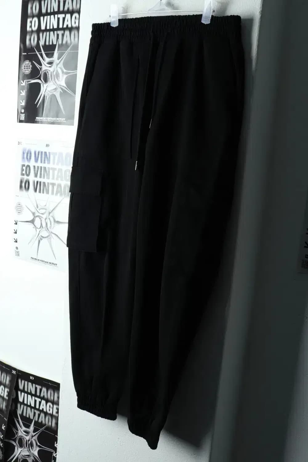 (L-XL) 낫포너드 트레이닝복 바지 카고 조거 블랙-22AC 상품이미지1