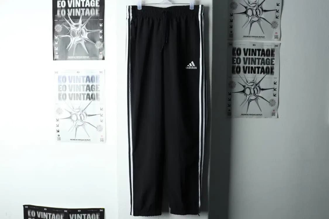 (L-XL) 아디다스 트레이닝복 바지 우븐 블랙 올드스쿨-22B1 상품이미지2