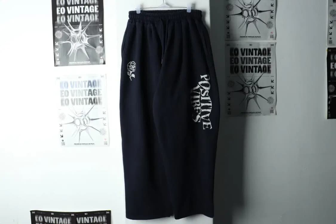 (L-XL) 슬로우애시드 트레이닝복 바지 네이비 스트릿 밴딩-22B2 상품이미지3