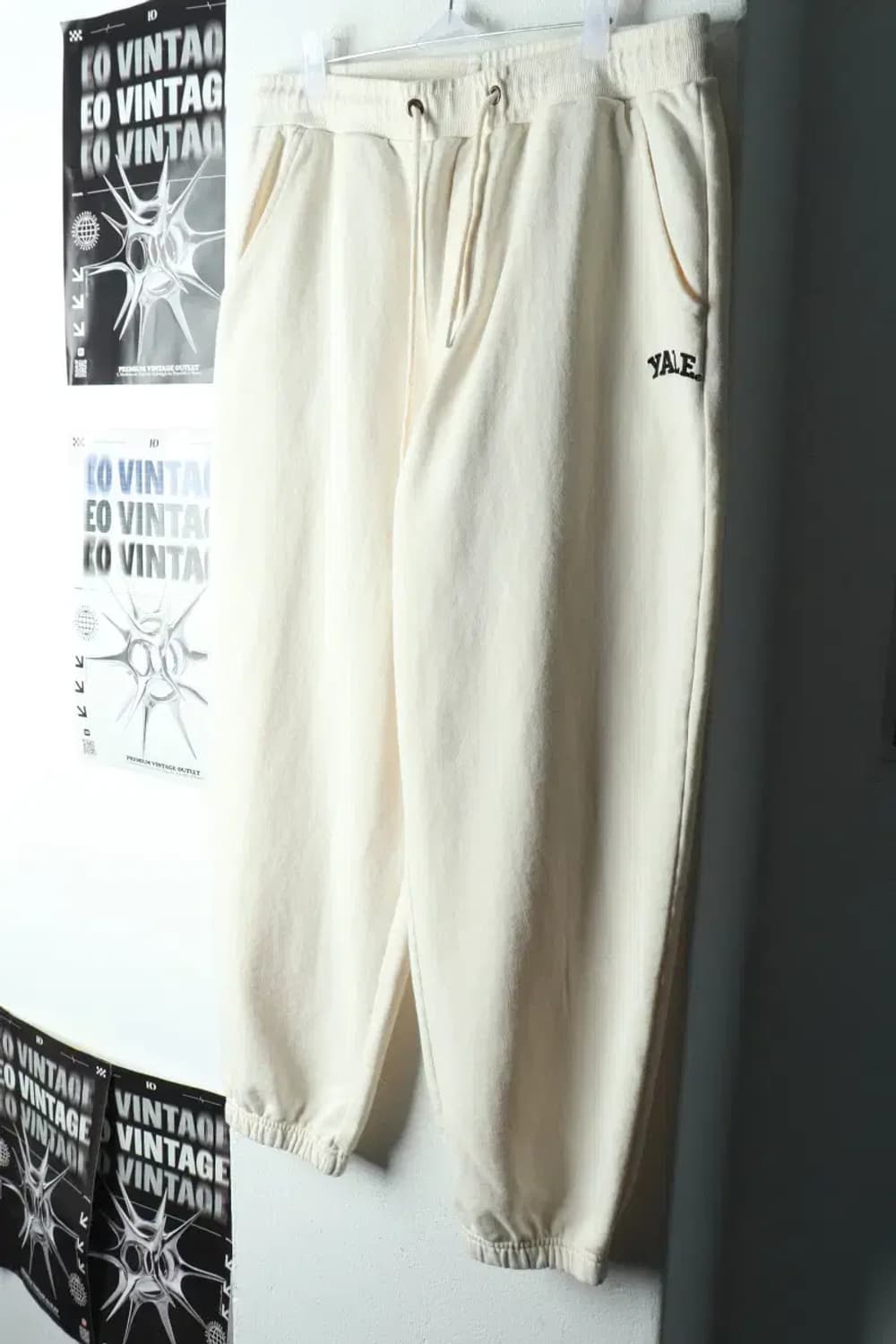 (XL) 예일 트레이닝복 바지 화이트 조거 밴딩-22B4 상품이미지1