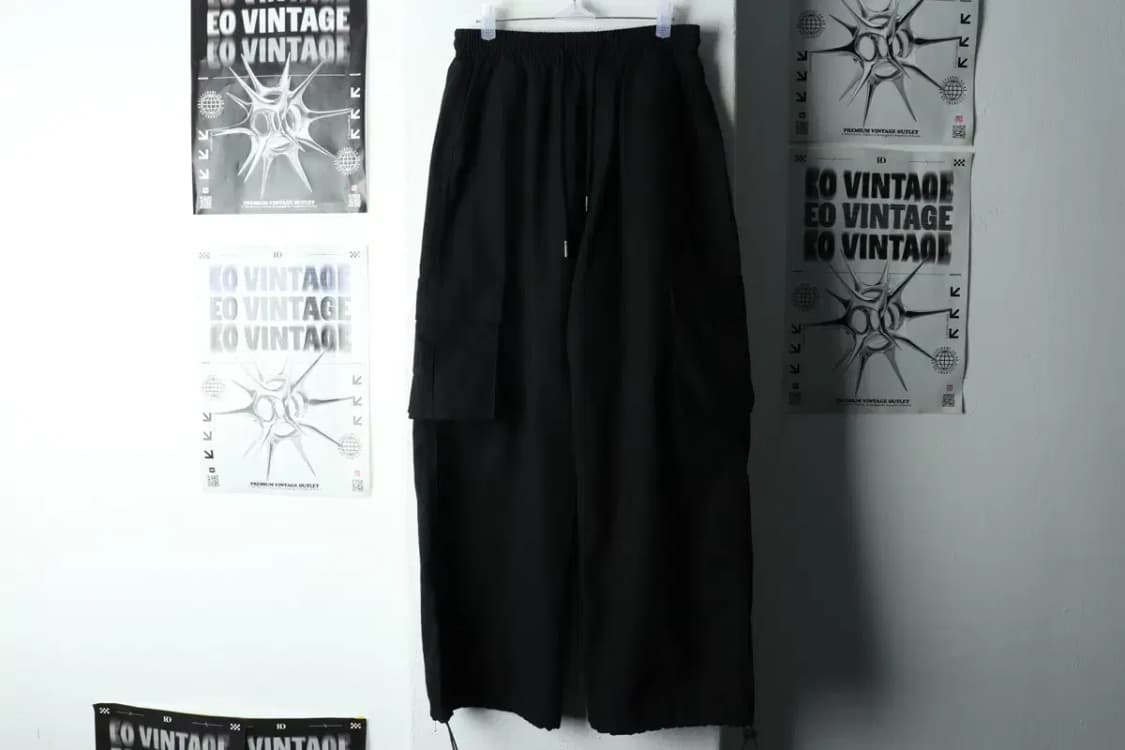 (M-L) 라퍼지스토어 트레이닝복 바지 카고 스트링 블랙-22B5 상품이미지2