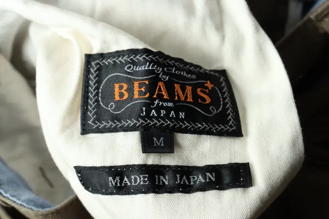 (L) 빔즈 면바지 팬츠 카키 아메카지 근본 일본 희귀-22BC 상품이미지4