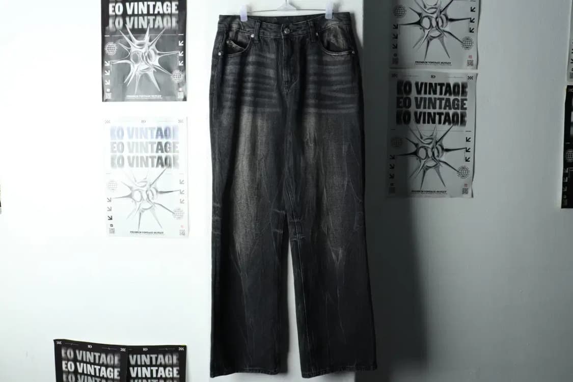 (M-L) 노매뉴얼 청바지 데님 흑청 워싱 스트릿-22C2 상품이미지2