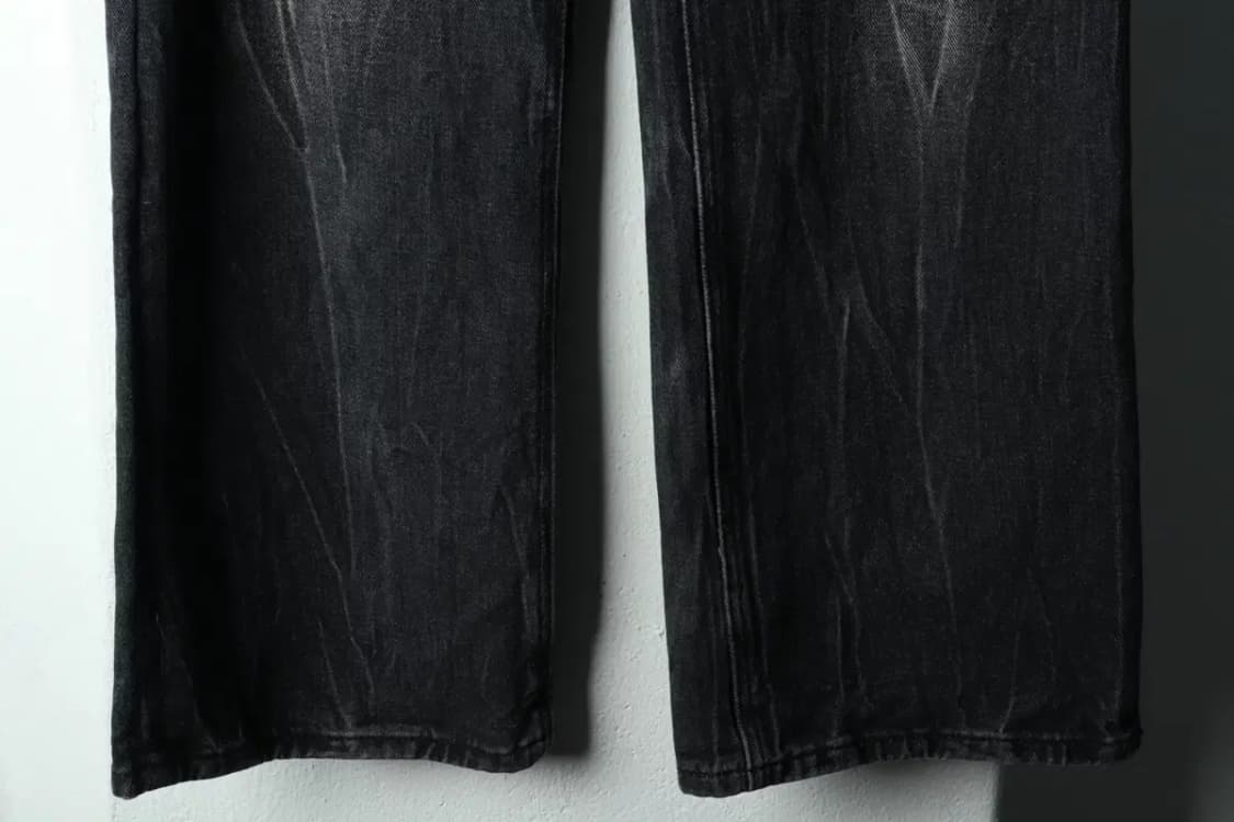 (M-L) 노매뉴얼 청바지 데님 흑청 워싱 스트릿-22C2 상품이미지4