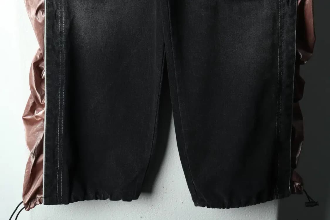 W(S-M) 알에스에스씨 청바지 데님 흑청 셔링 밴딩 카고-22C3 상품이미지4