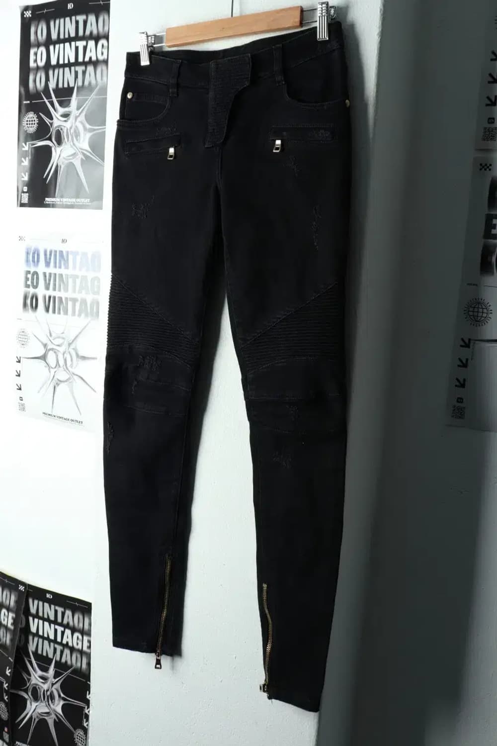 W(M-L) 발망 청바지 데님 바이커진 흑청 근본-22C9 상품이미지1