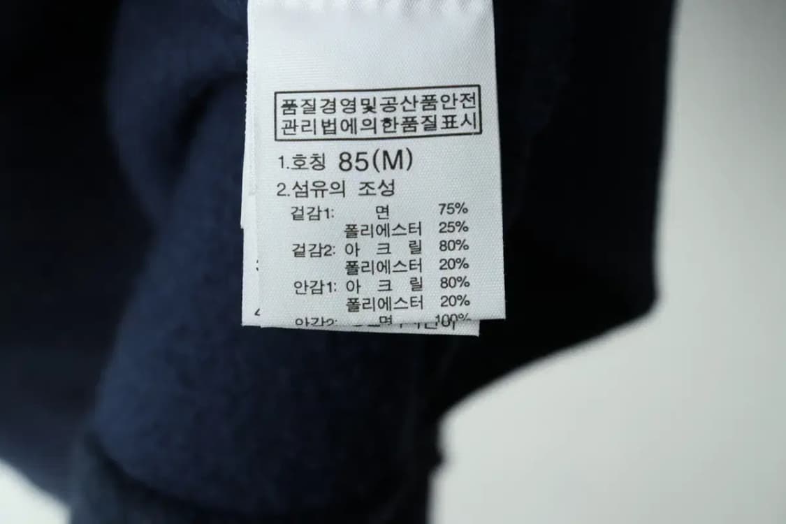 W(M) 노스페이스 후드집업 네이비 기모 퍼 Y2K-1658A 상품이미지7