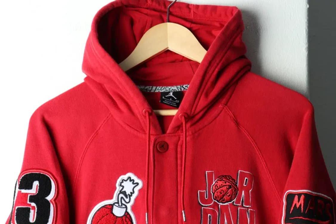 (S) 조던 후드집업 Y2K 레드 기모 올드스쿨 희귀 자수-1658B 상품이미지3