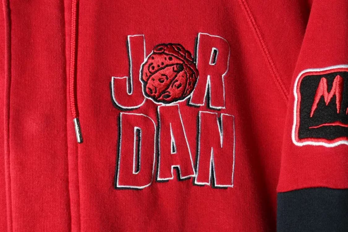 (S) 조던 후드집업 Y2K 레드 기모 올드스쿨 희귀 자수-1658B 상품이미지5