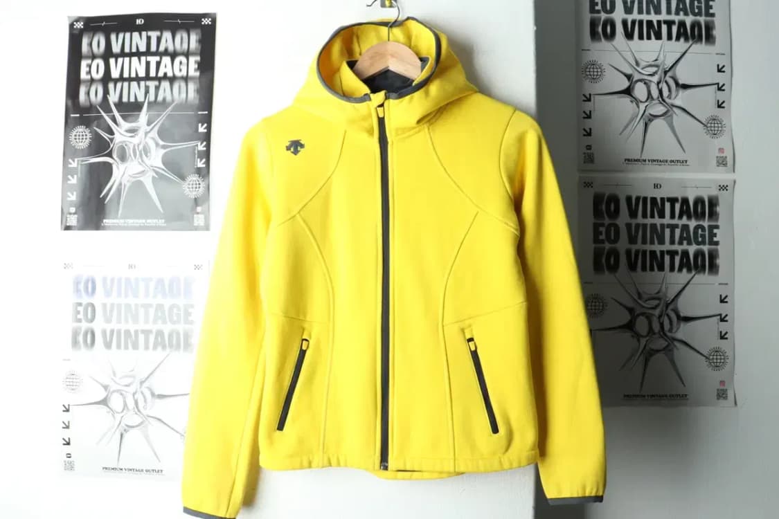 W(M) 데상트 후드집업 노랑 기모 폴리 기능성-1658D 상품이미지2