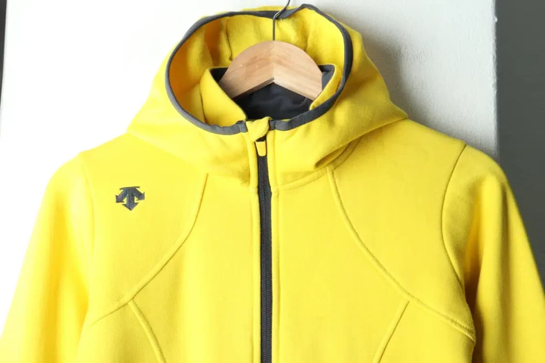 W(M) 데상트 후드집업 노랑 기모 폴리 기능성-1658D 상품이미지3