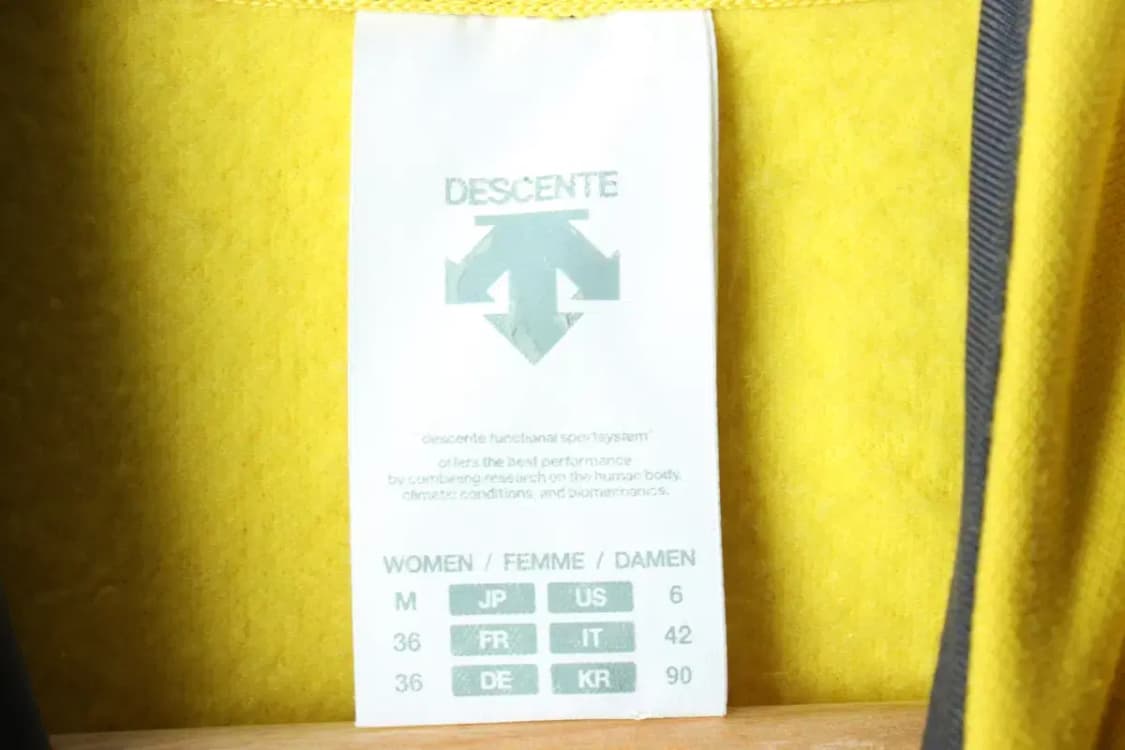 W(M) 데상트 후드집업 노랑 기모 폴리 기능성-1658D 상품이미지6