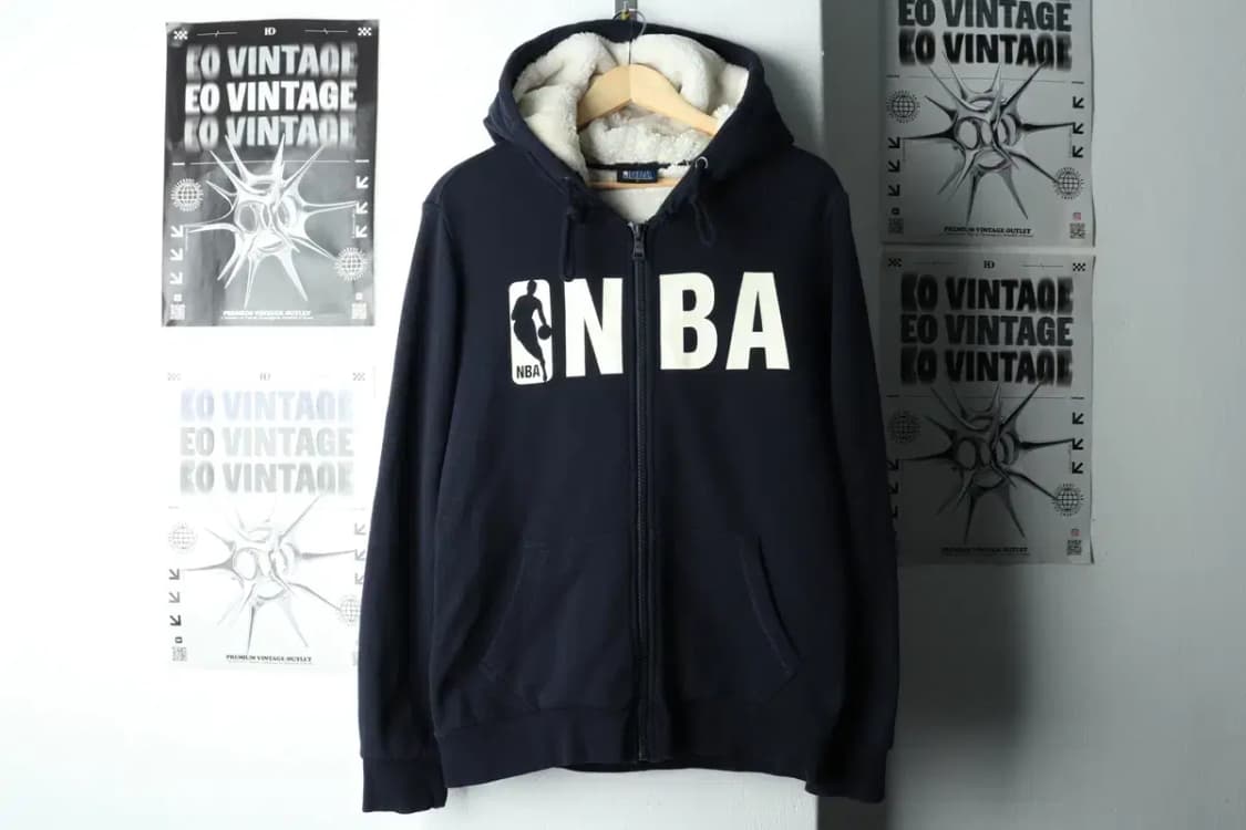 (L-XL) NBA 엔비에이 후드집업 네이비 기모 퍼 Y2K-1658E 상품이미지2