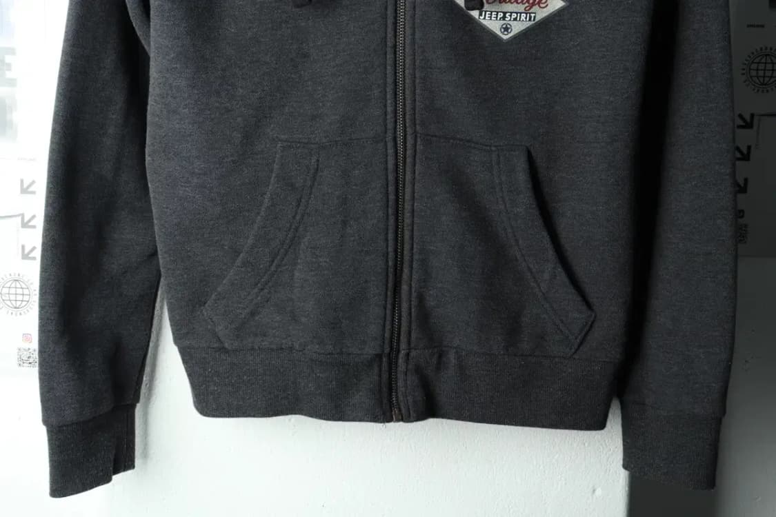 W(S) 지프 후드집업 차콜 기모 퍼 Y2K 뽀글이 따듯-1658F 상품이미지4