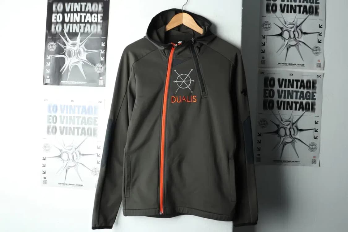 (M-L) 데상트 후드집업 카키 기모 폴리 유니크-16590 상품이미지2