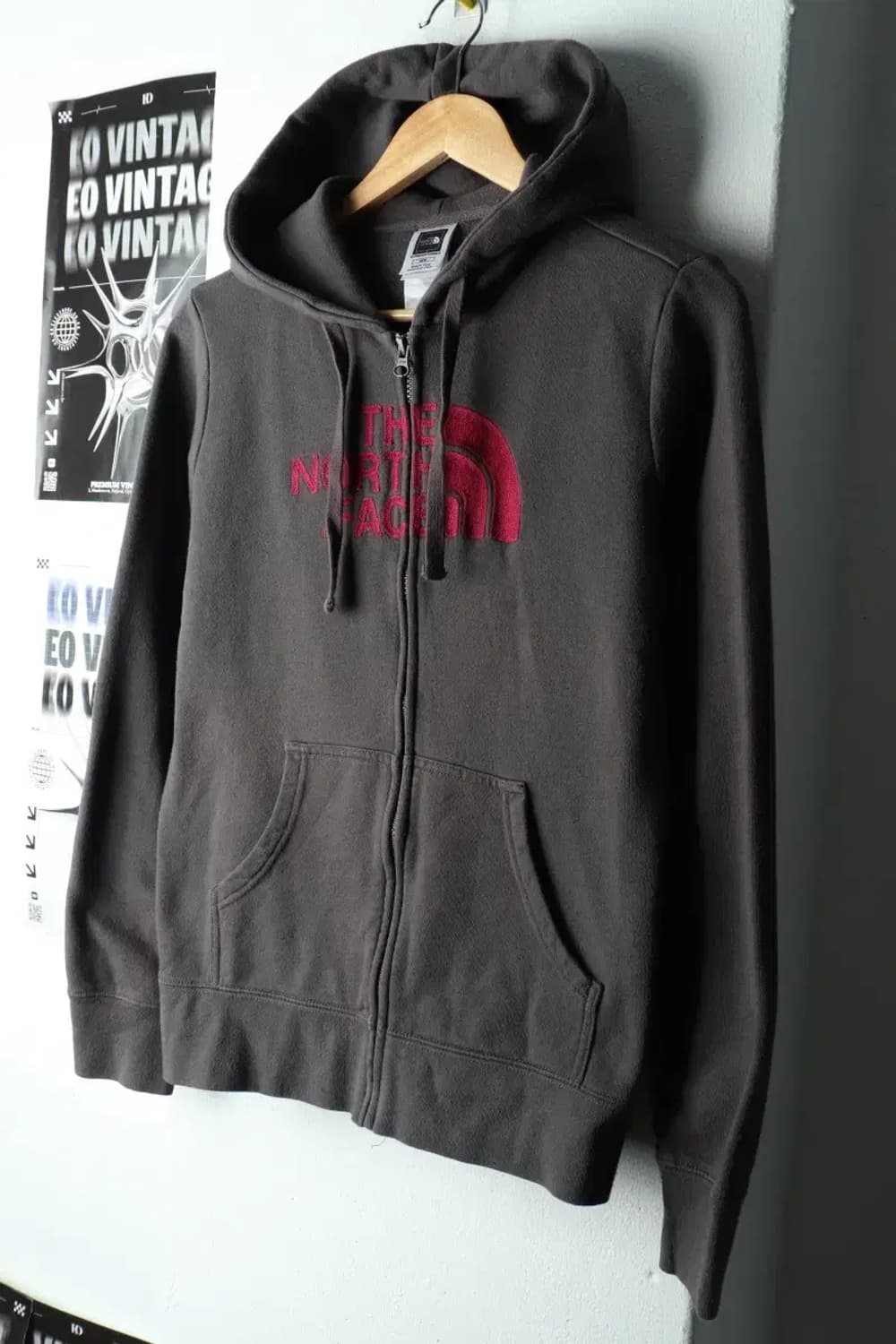 W(M) 노스페이스 후드집업 차콜 빅로고 기모 희귀 대장 매물-16592 상품이미지1