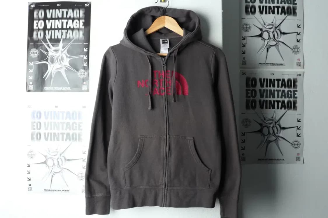 W(M) 노스페이스 후드집업 차콜 빅로고 기모 희귀 대장 매물-16592 상품이미지2
