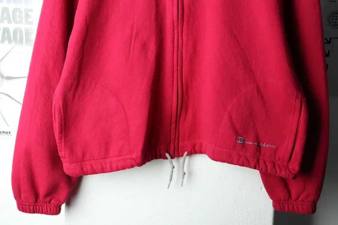 W(XL-2XL) 챔피온 후드집업 딥핑크 기모 USA 희귀-16593 상품이미지4