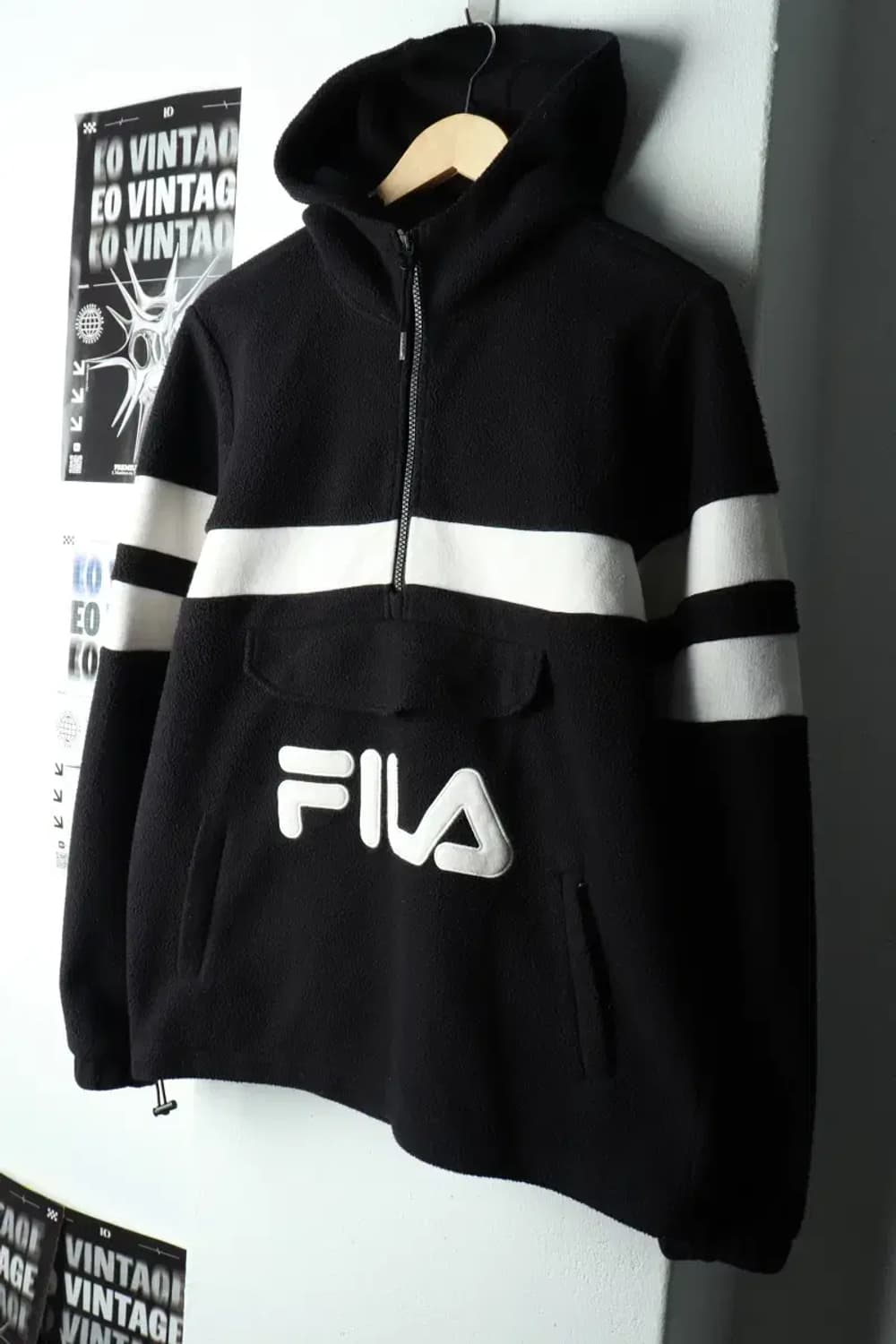 (S-M) 휠라 집업 바람막이 점퍼자켓 후리스 플리스 범고래-16594 상품이미지1