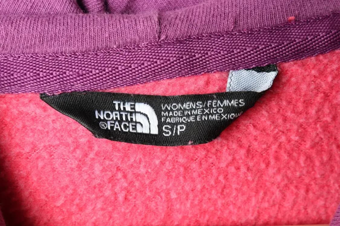 W(S-M) 노스페이스 후드티셔츠 빅로고 핑크 기모 딸기우유-16597 상품이미지5