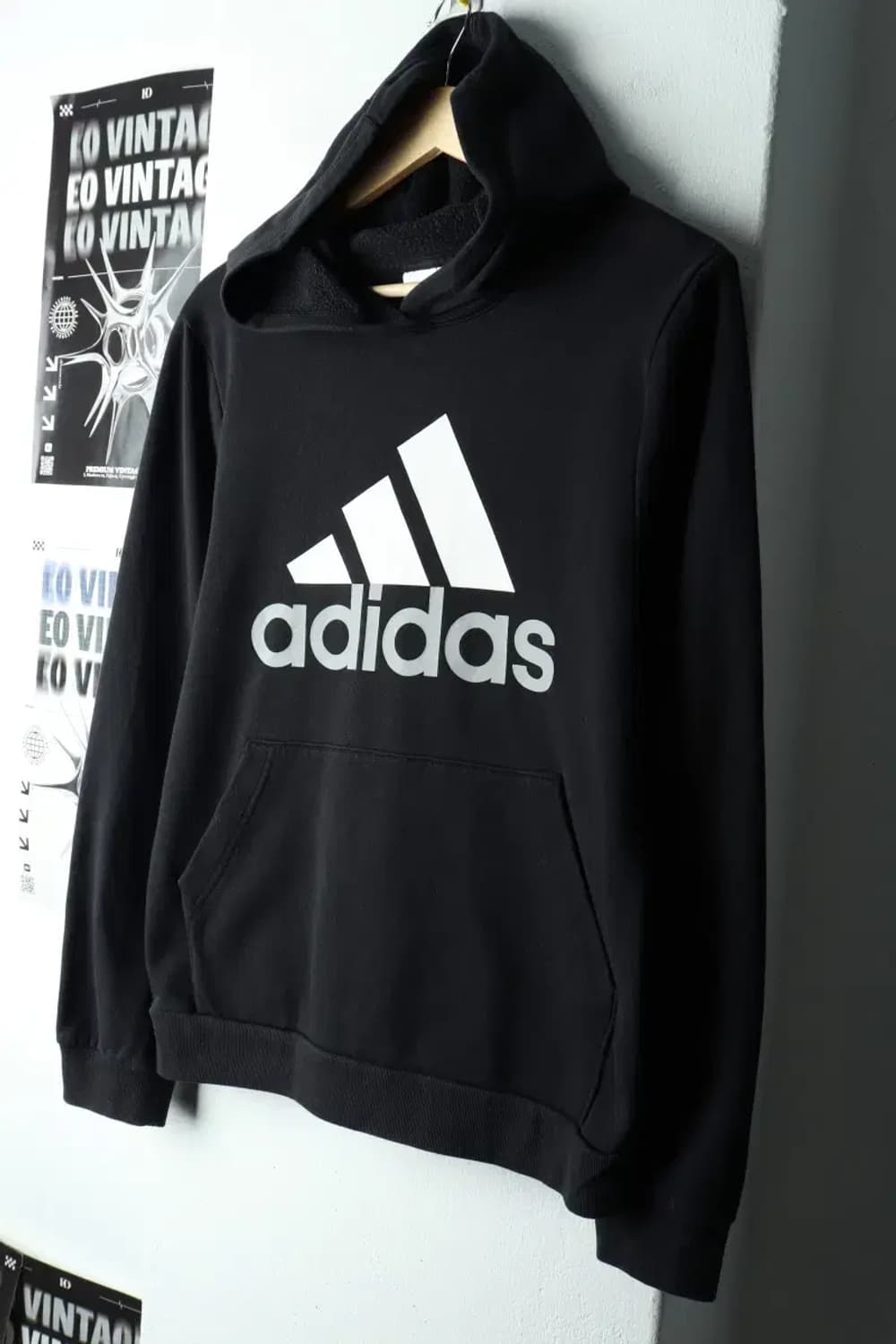 W(XL) 아디다스 후드티셔츠 블랙 기모 올드스쿨-16598 상품이미지1