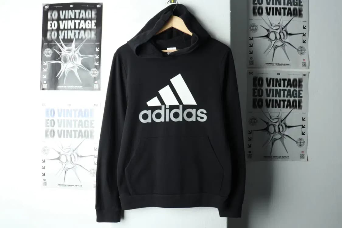 W(XL) 아디다스 후드티셔츠 블랙 기모 올드스쿨-16598 상품이미지2