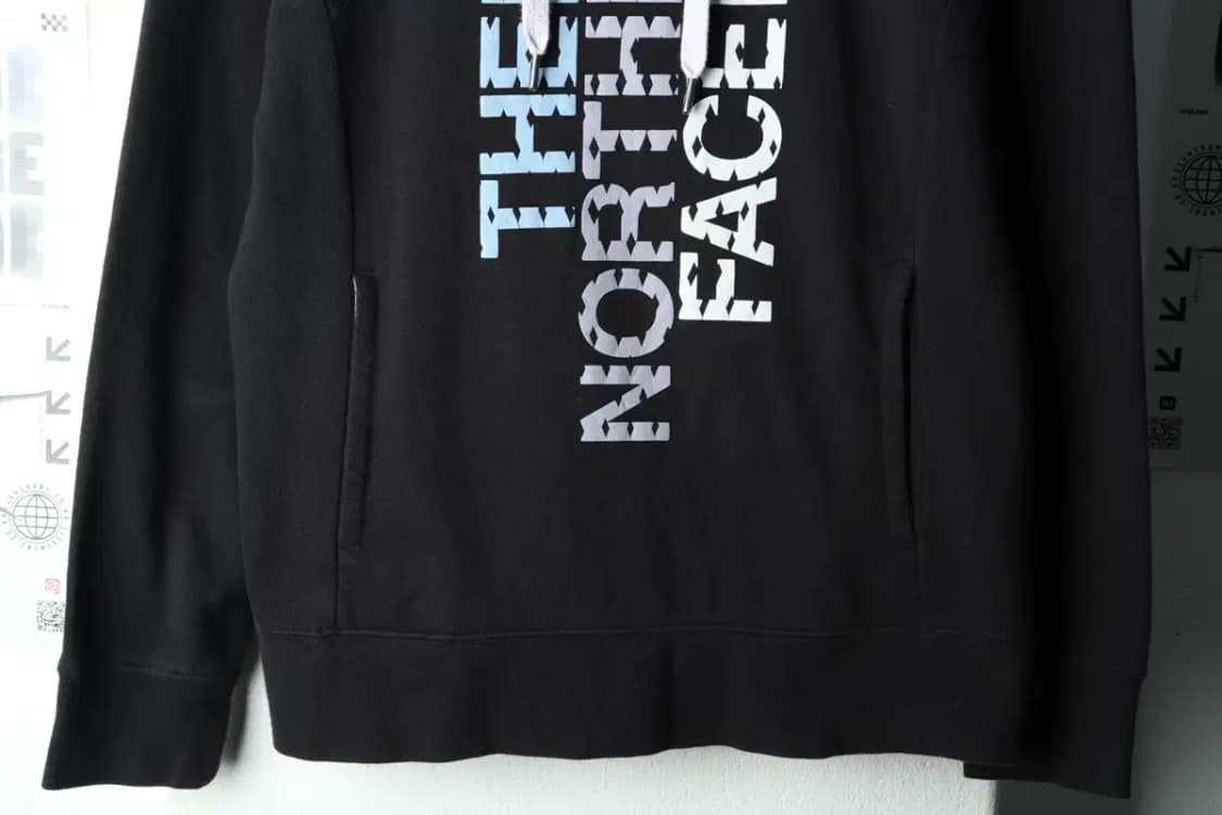 W(M-L) 노스페이스 후드티셔츠 Y2K 민트초코 빅로고-16599 상품이미지4