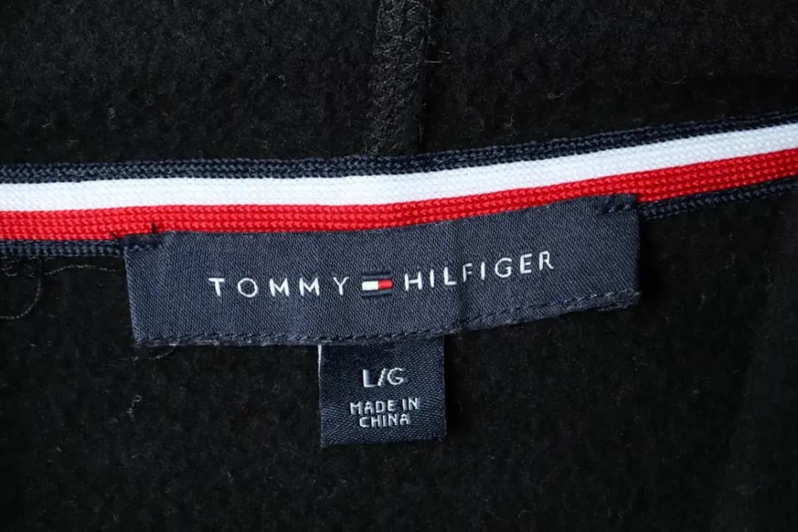 W(L) 타미힐피거 후드티셔츠 빅로고 블랙 기모 Y2K 희귀-1659A 상품이미지6